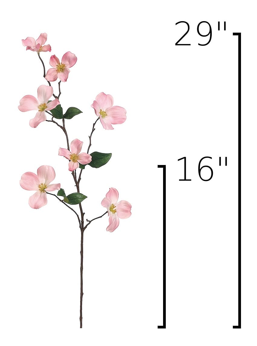 29" Faux Dogwood Branch Stem Blush