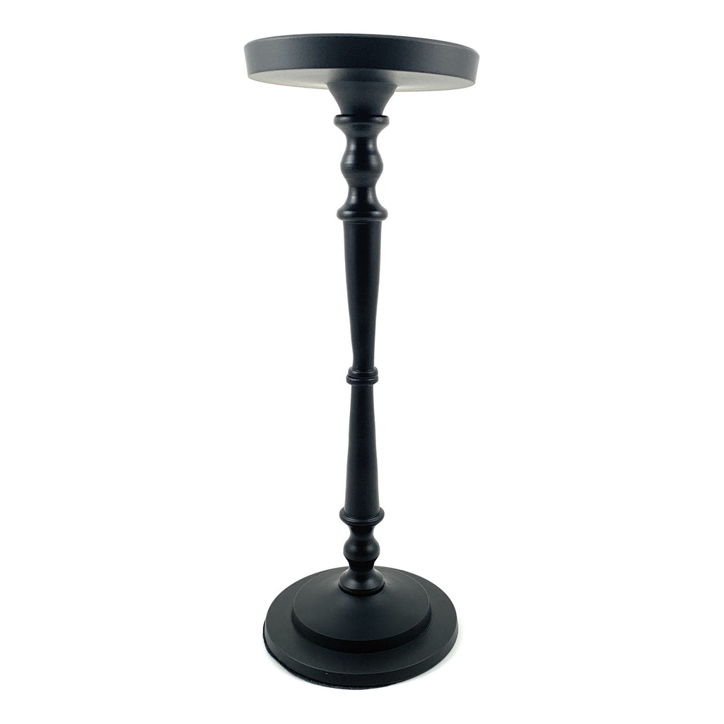Vibhsa Pillar Candle Holder | Matte Black, 11.5"H, Fits 3.5" Candles