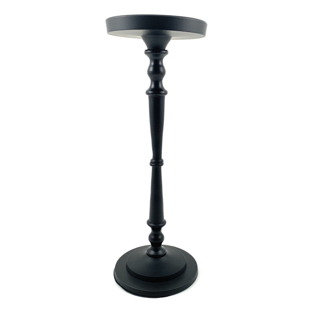 Vibhsa Pillar Candle Holder | Matte Black, 11.5"H, Fits 3.5" Candles