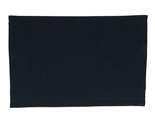 Fennco Styles Contemporary Stripe Border Design 100% Cotton Table Placemats 13" W x 19" L, Set of 4 - Black Table Mats for Dining Table Décor, Banquets, Holiday, Family Gathering, Special Occasion