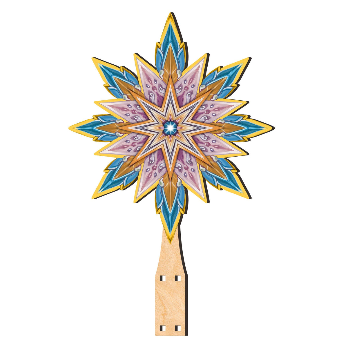 Glory to God Star Tree Topper Wooden Decor by D. Gelsinger - Nativity Holiday Decor - 89517-DG