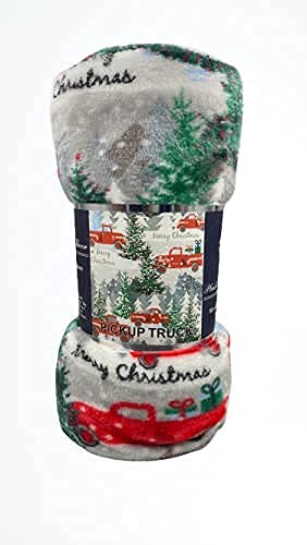 Decor&More Festive Holiday Microplush Throw Blanket (50" x 60") - Forest Friends