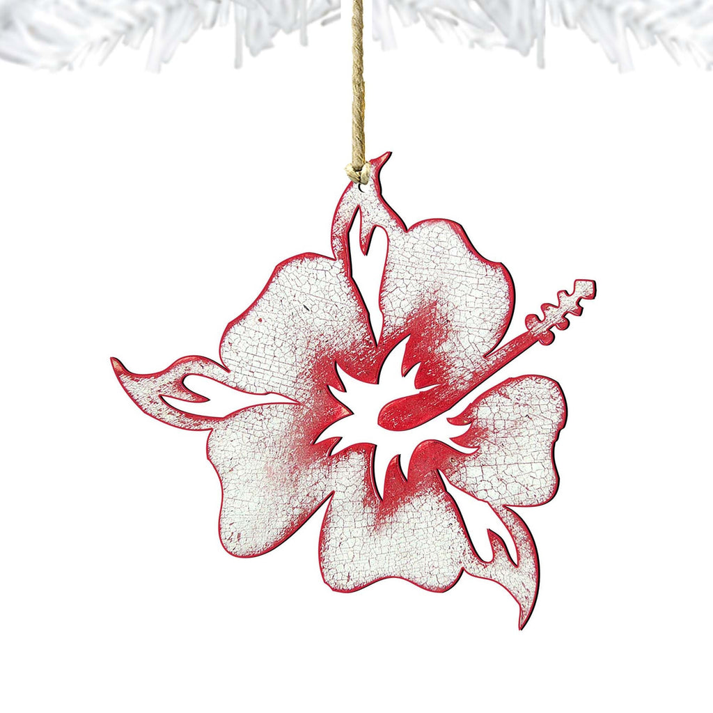 Rustic Hibiscus Flower Wooden Ornaments by Nature Wonders - Love Family Kids Decor - 8198421