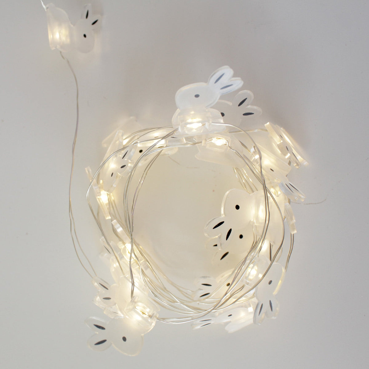 20 LED Fairy Light White Bunny – Battery Operated