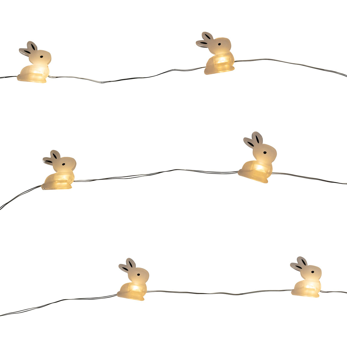 20 LED Fairy Light White Bunny – Battery Operated