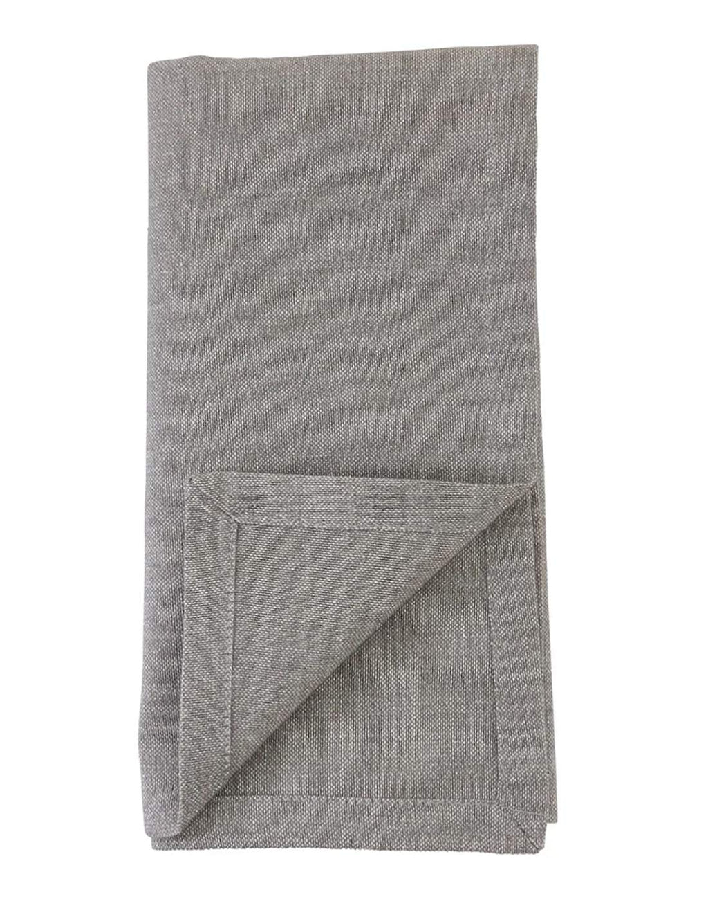 Fennco Styles Shimmer Metallic Cotton Table Runner 16" W x 72" L - Silver Table Cover for Home Décor, Dining Table, Banquet, Family Gathering, Holiday, and Special Occasion