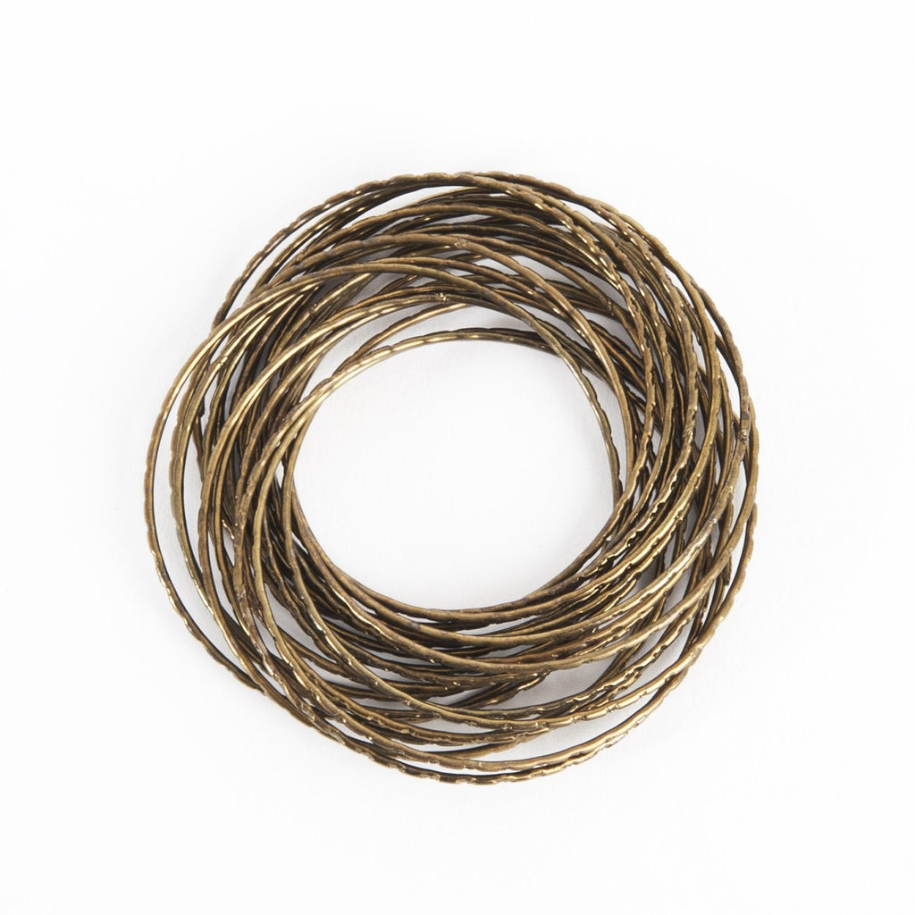 Fennco Styles Bangle Design Metal Napkin Rings, Set of 4