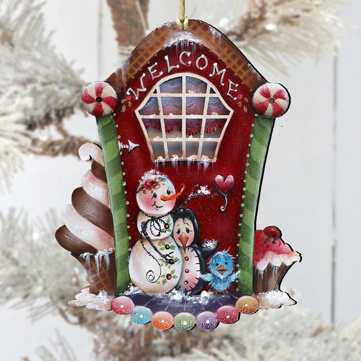 A Season of Sweet Christmas Wooden Ornaments by Jamie Mills-Price Christmas Santa Snowman Decor - 8611079-MP