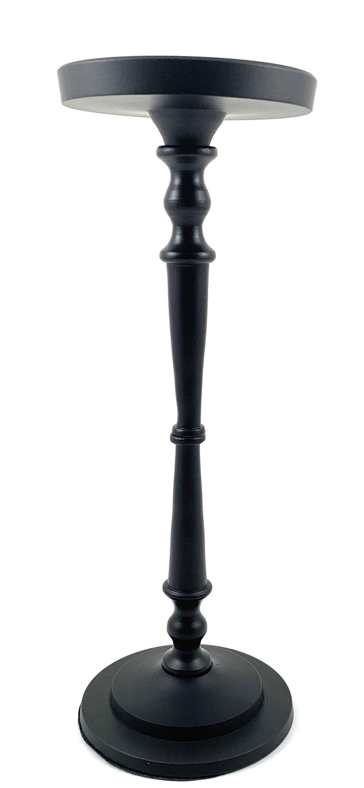 Vibhsa Pillar Candle Holder | Matte Black, 11.5"H, Fits 3.5" Candles