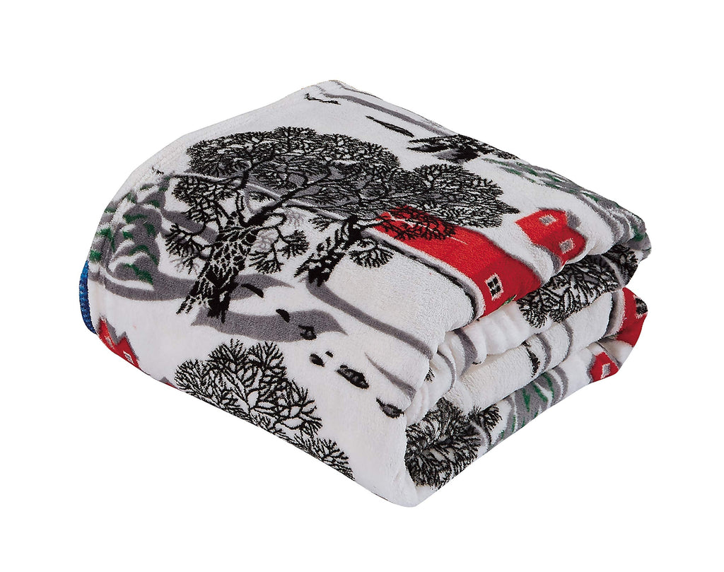 Decor&More Festive Holiday Microplush Throw Blanket (50" x 60") - Forest Friends