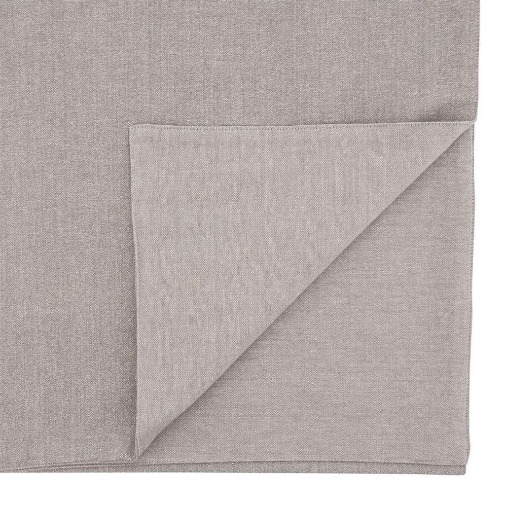 Fennco Styles Shimmer Metallic Cotton Table Runner 16" W x 72" L - Silver Table Cover for Home Décor, Dining Table, Banquet, Family Gathering, Holiday, and Special Occasion