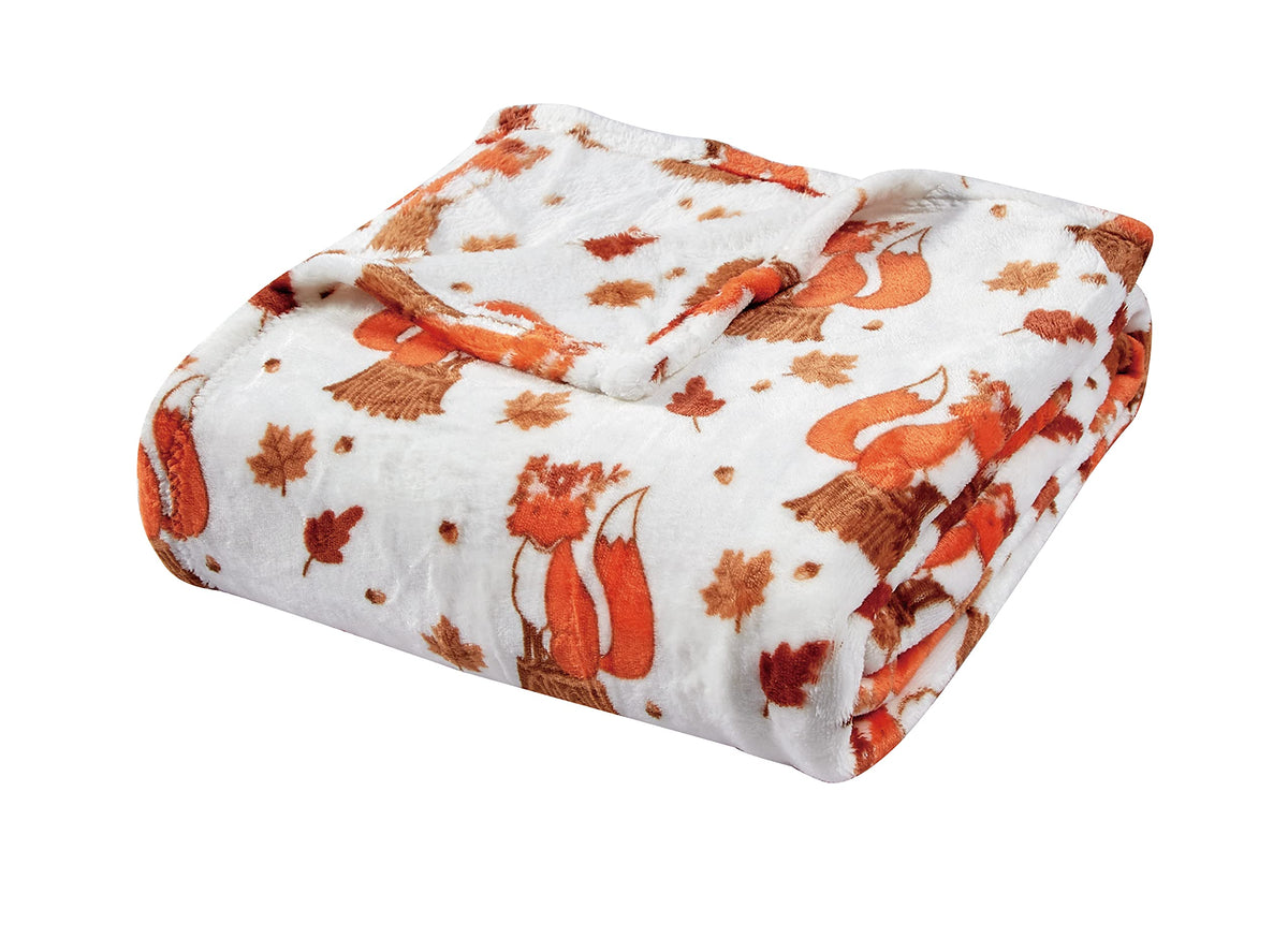 Decor&More Happy Halloween Microplush Throw Blanket (50" x 60")