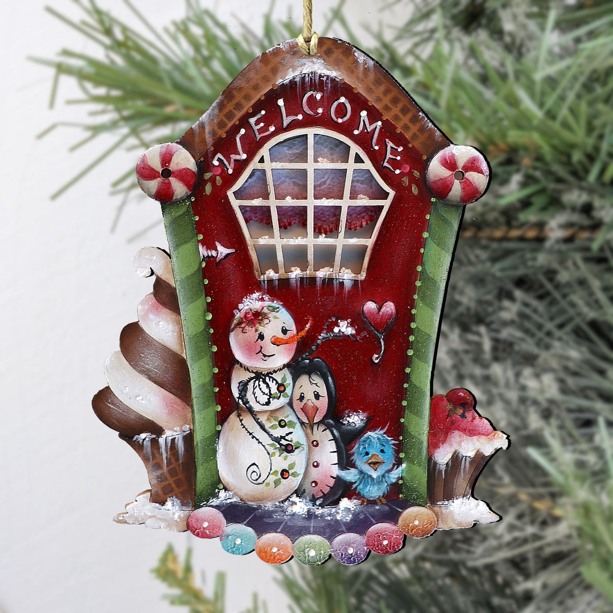 A Season of Sweet Christmas Wooden Ornaments by Jamie Mills-Price Christmas Santa Snowman Decor - 8611079-MP