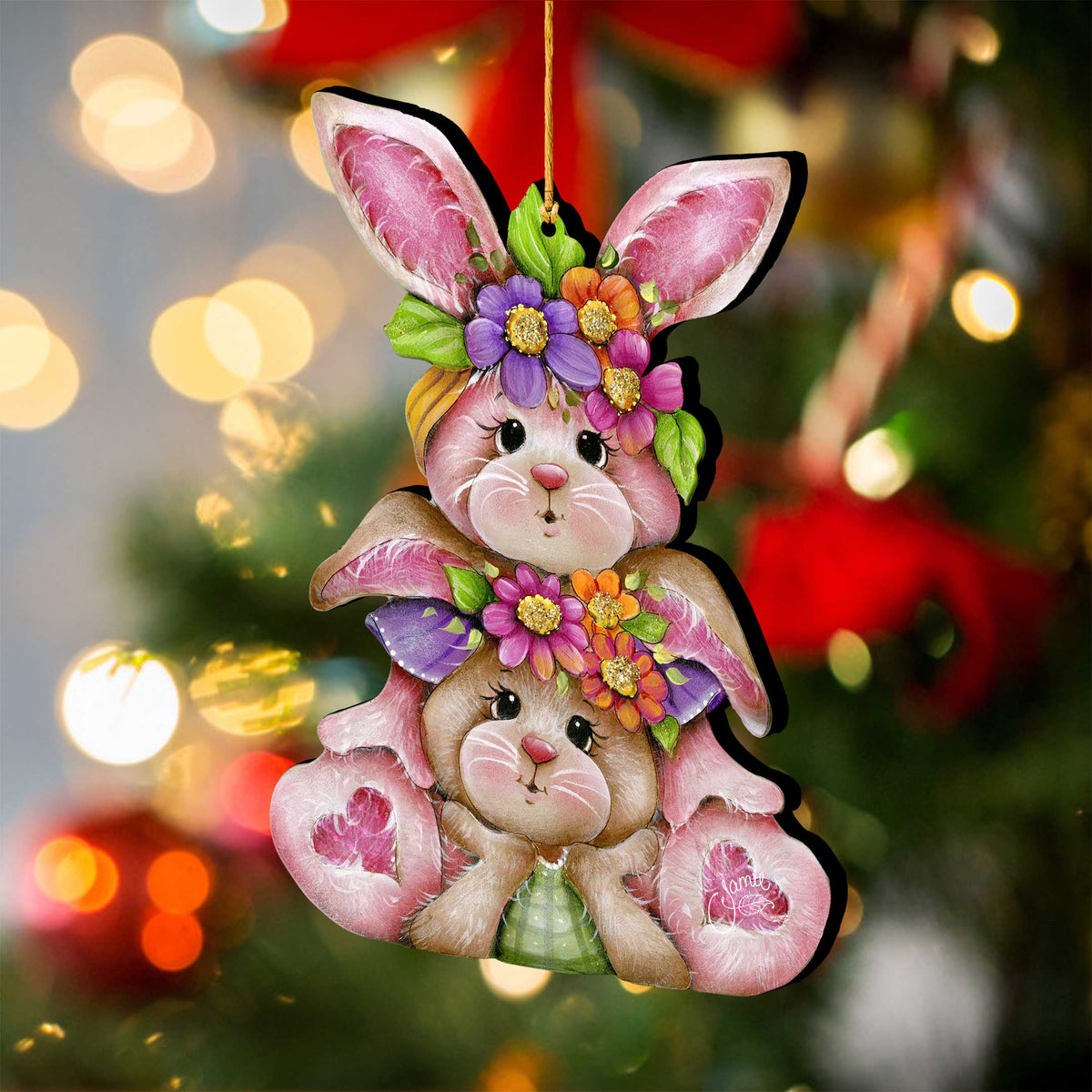 Rustic Bunny Ornaments - Easter Spring Decoration - Easter Gift by J. Mills-Price - 8652832