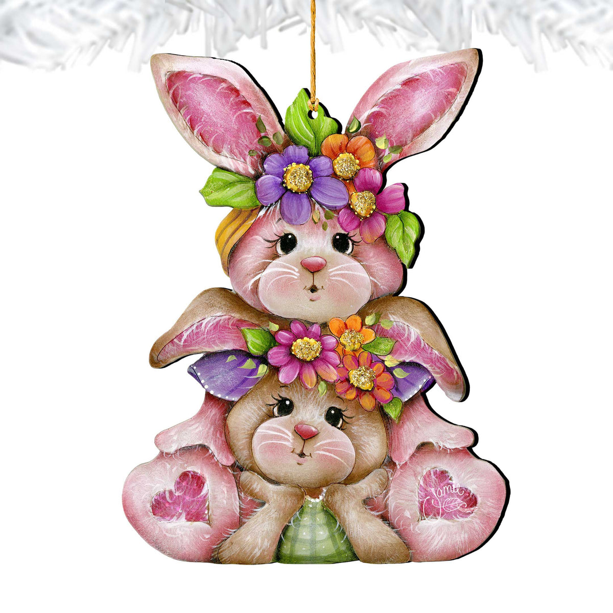 Rustic Bunny Ornaments - Easter Spring Decoration - Easter Gift by J. Mills-Price - 8652832