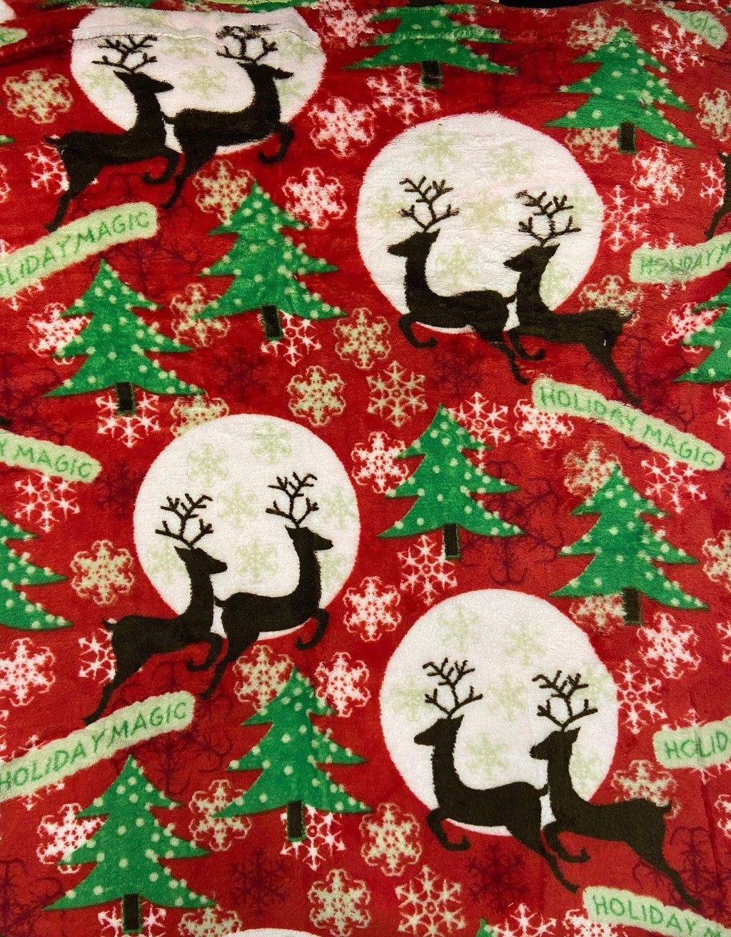 Decor&More Festive Holiday Microplush Throw Blanket (50" x 60") - Holiday Magic