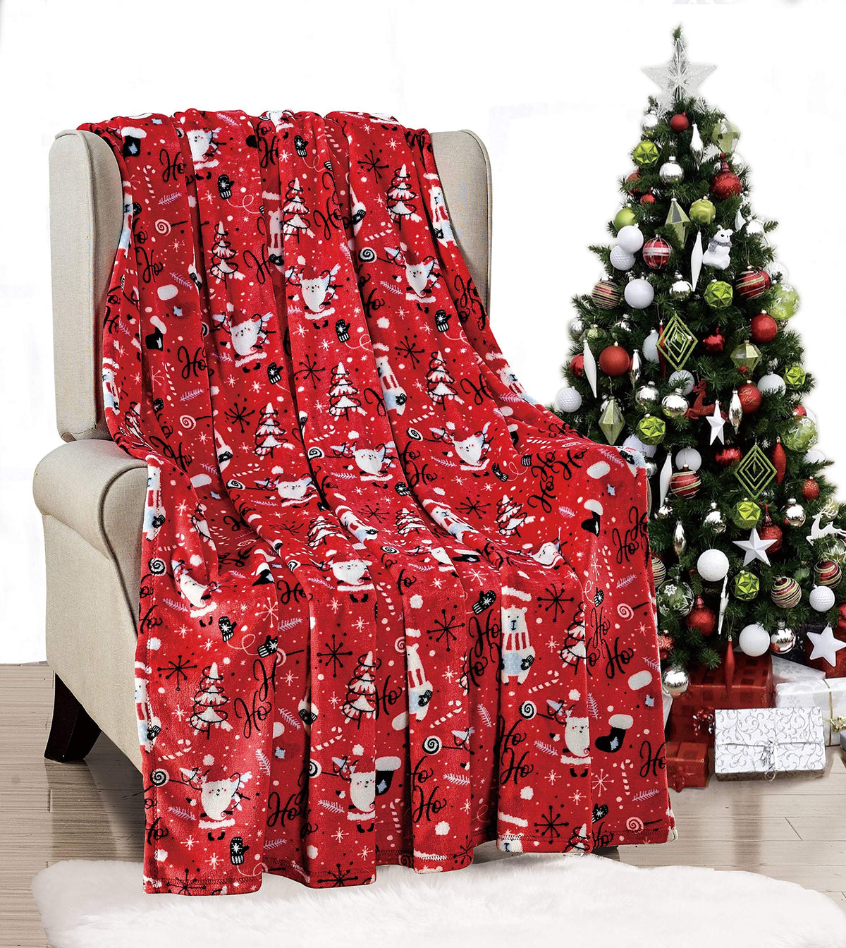 Decor&More Home Essentials Christmas Throw