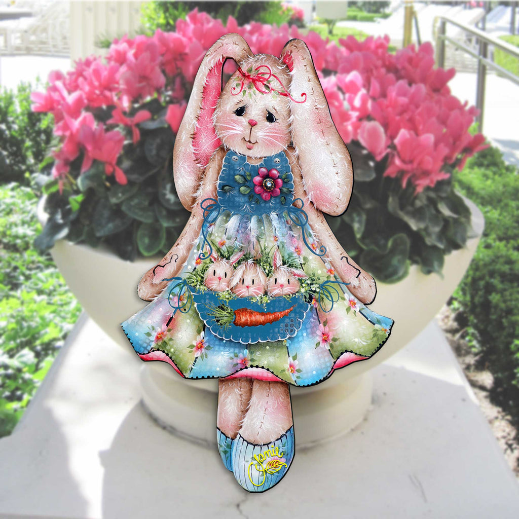 Pocketful of Bunnies Easter Door Decor by Jamie Mills-Price - Easter Spring Decor - 8457705H-MP