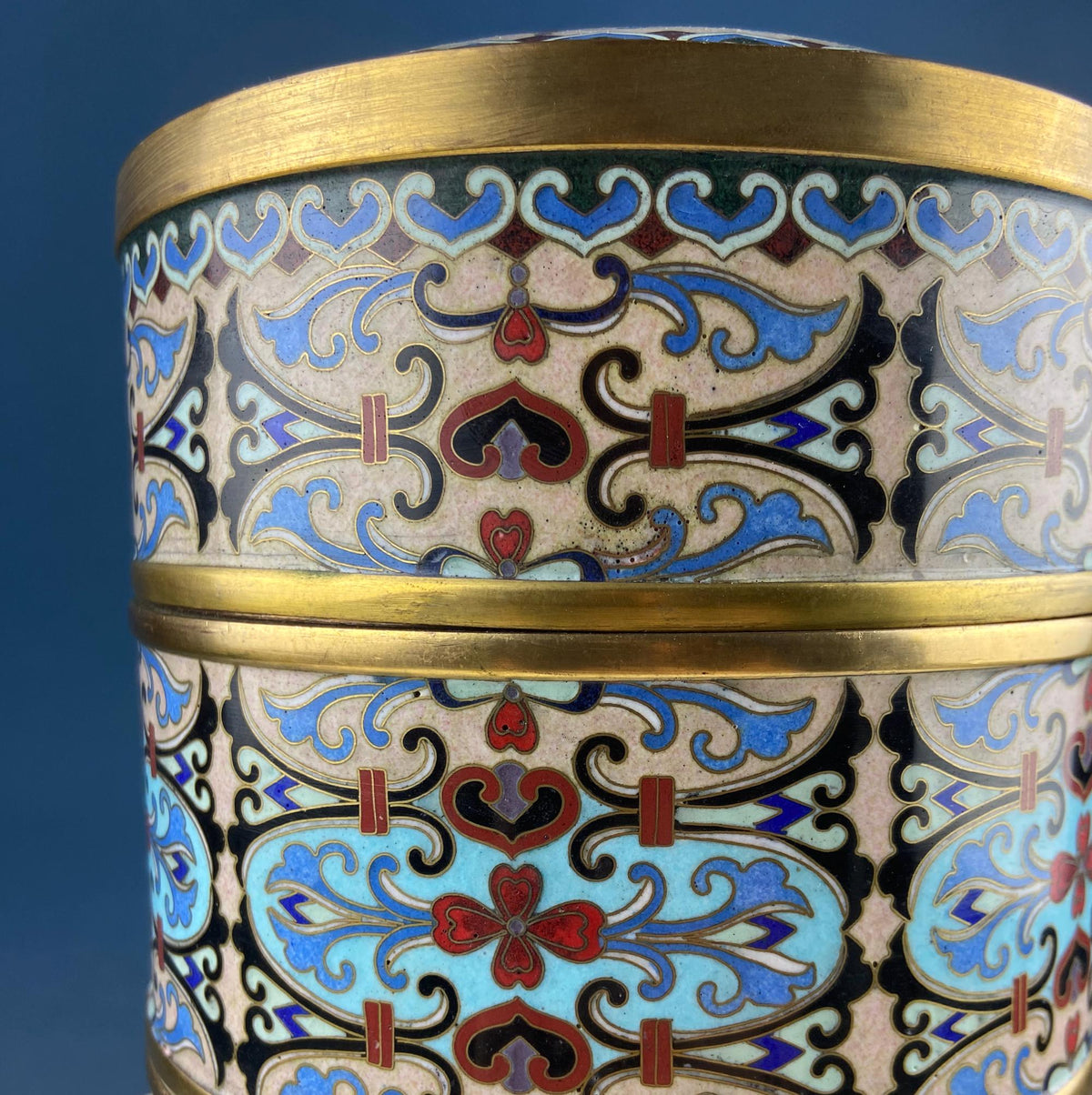 Chinese Cloisonne Stacking Boxes, Set of 4