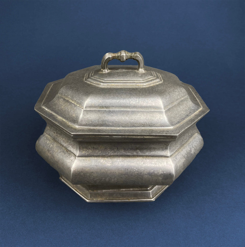 Italian Pewter Hinged-Lid Box, Large