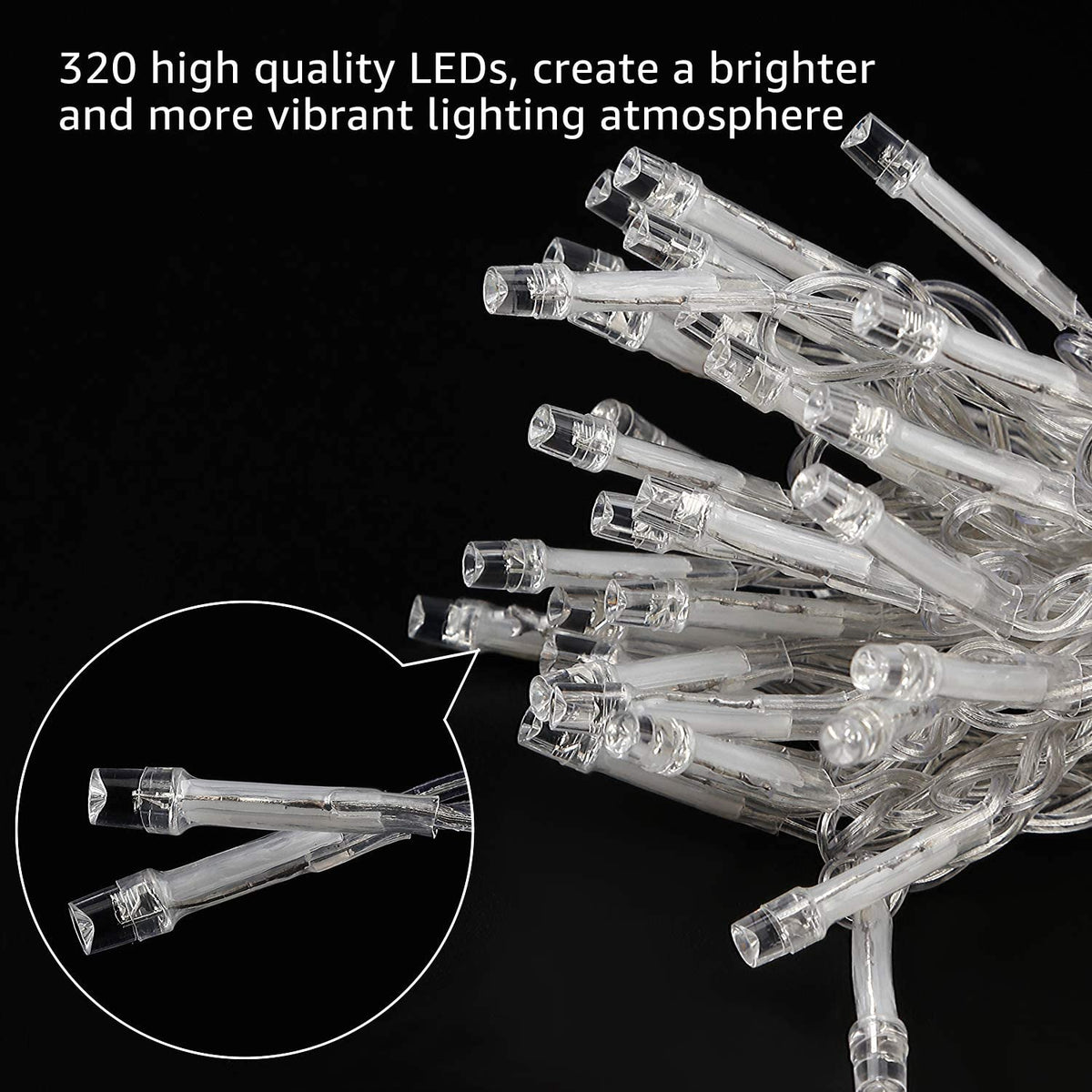 300 LED 9ft x 9ft Twinkling Curtain Lights Plug in