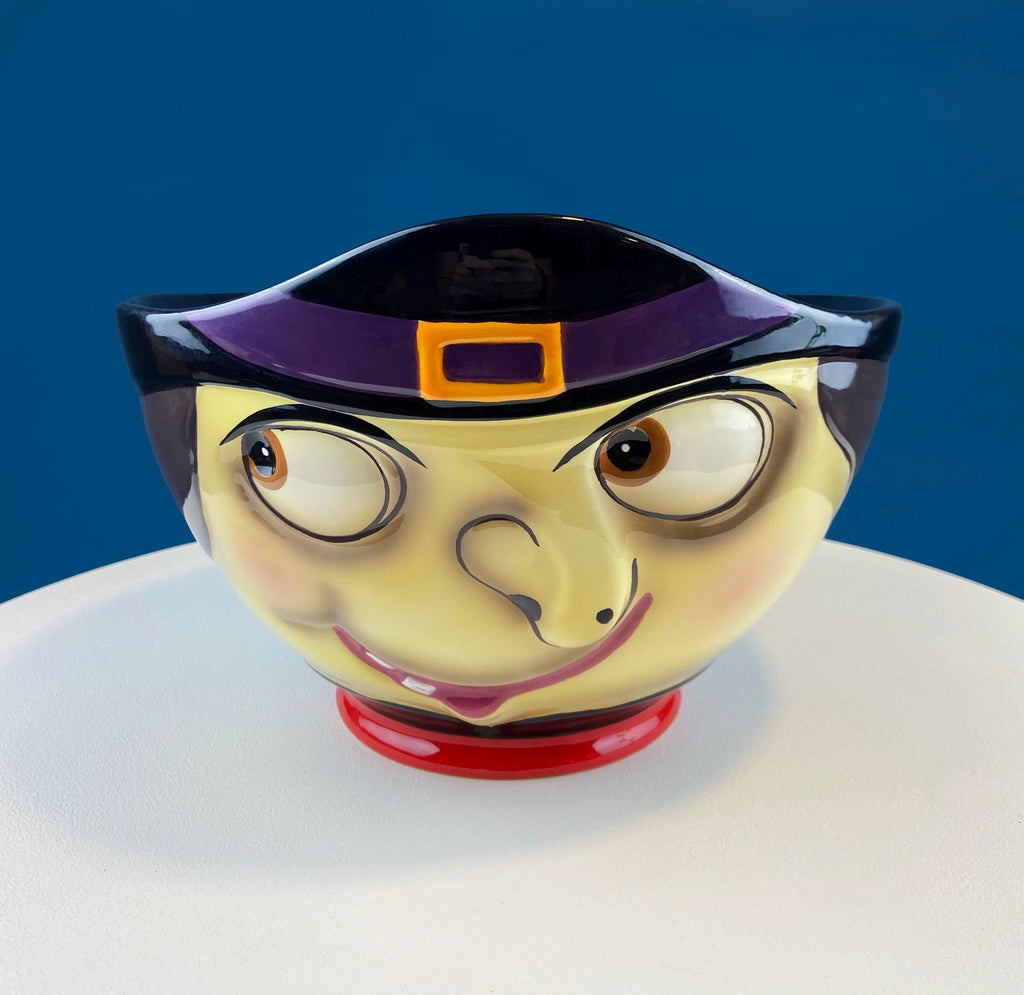 Grinning Witch Halloween Candy Bowl, 12"