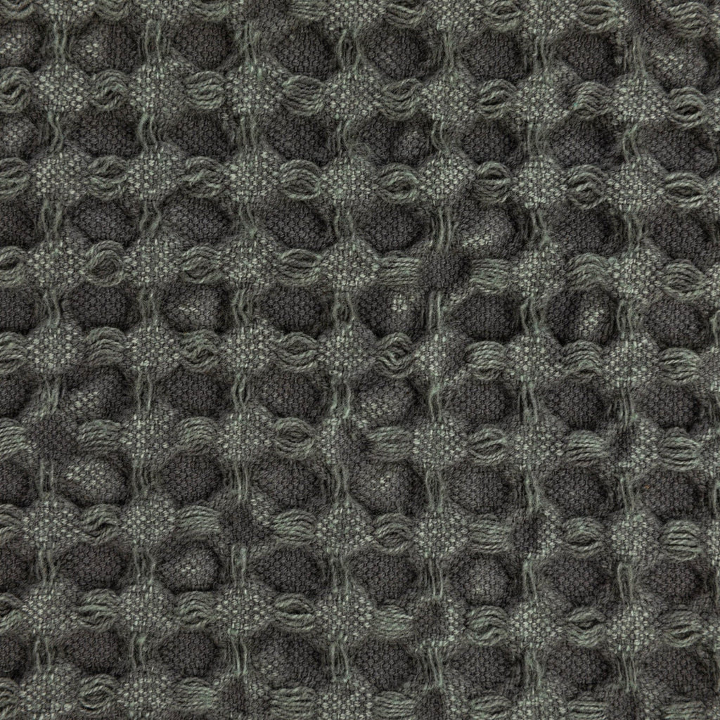 Charcoal Stonewashed Cotton Waffle Weave Tea Towel – 28" x 18"