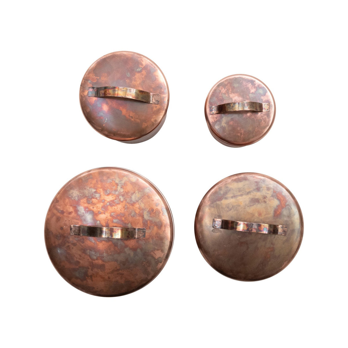 Oxidized Copper Stainless Steel Canisters – Set of 4