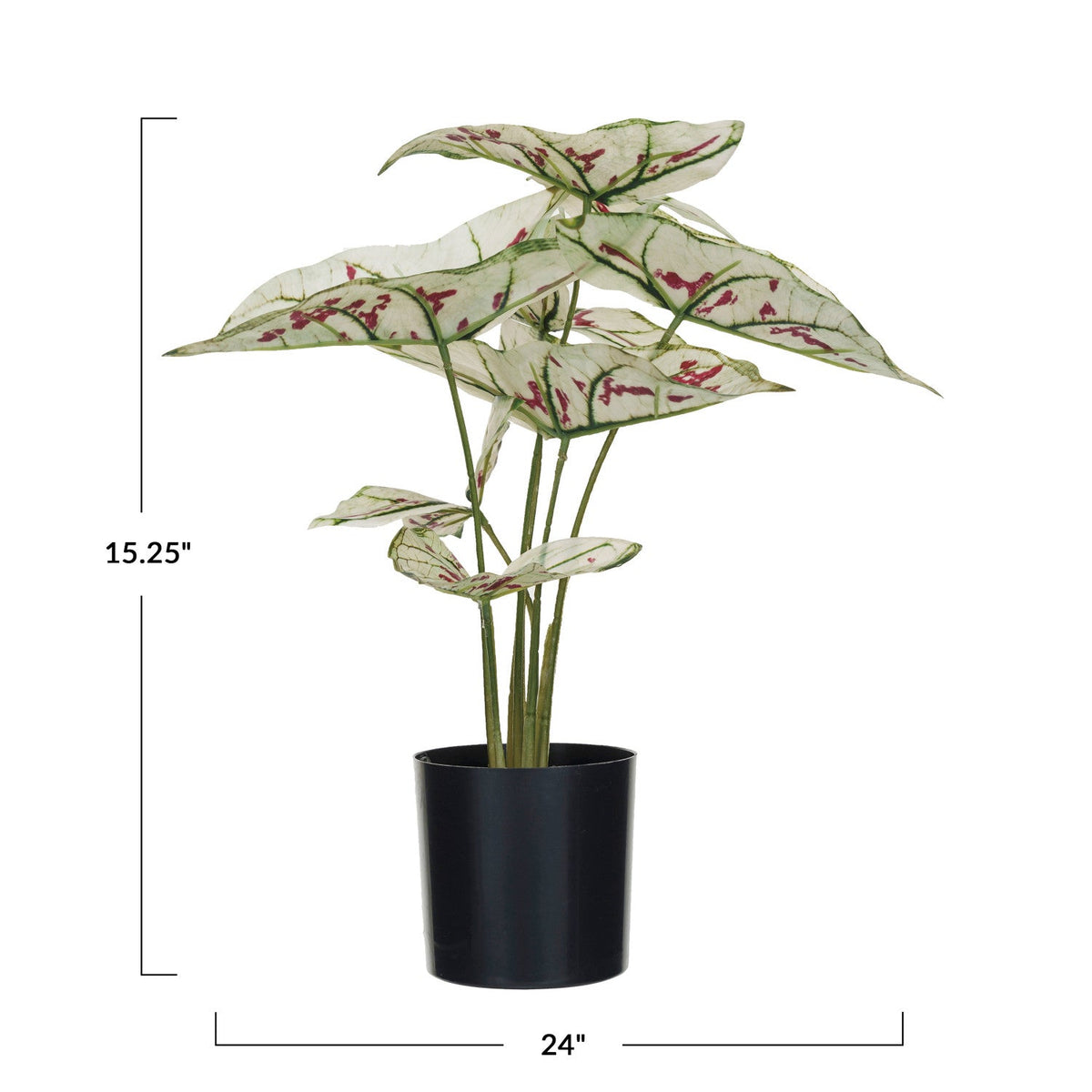 Faux Caladium Elephant Ear Plant in Pot