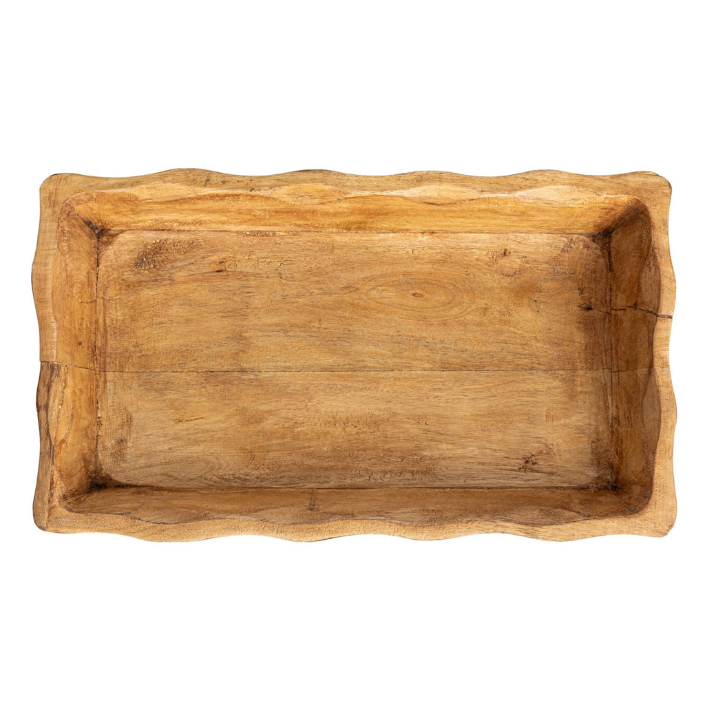 Mango Wood Scalloped Edge Tray