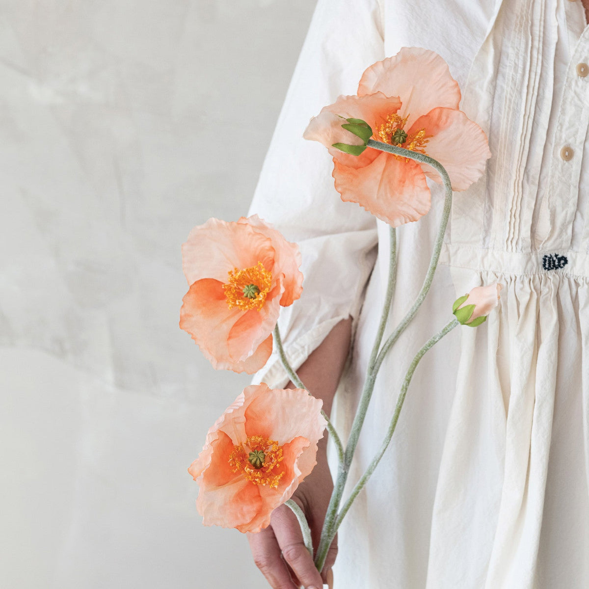 Faux Poppy Flower Pick | 2 Colors