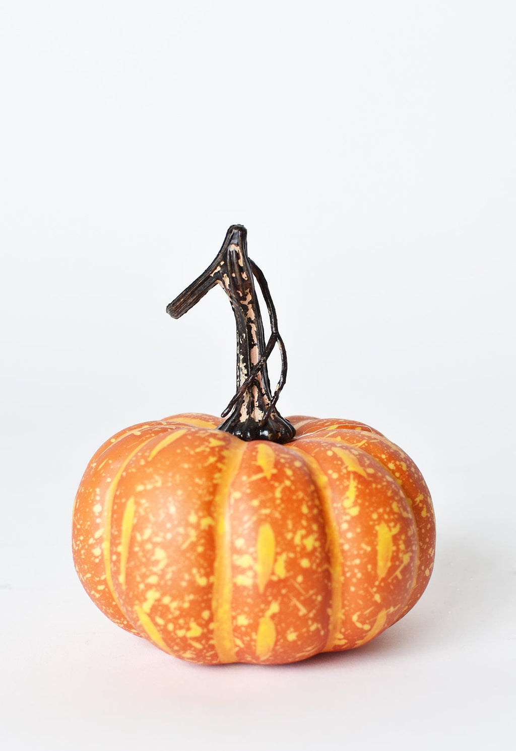 Fall Stems, Arranged bundle: Short faux orange pumpkin (2)