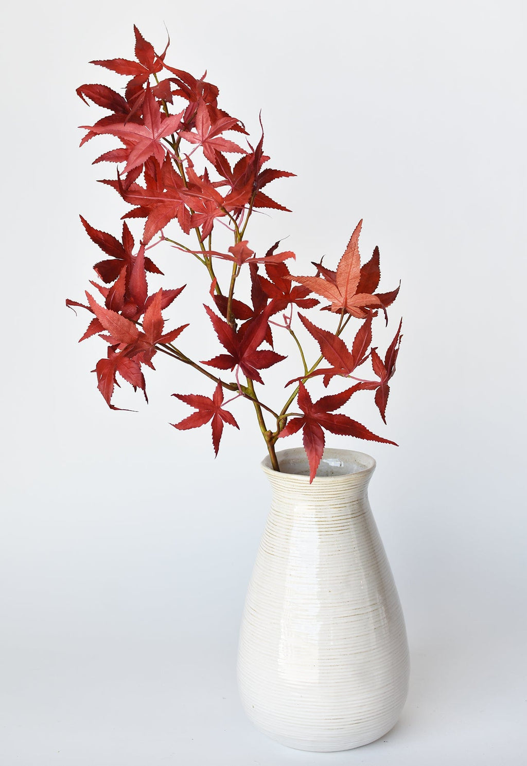 Fall Stems, Arranged bundle: 27" faux Japanese maple leaf stem (2)
