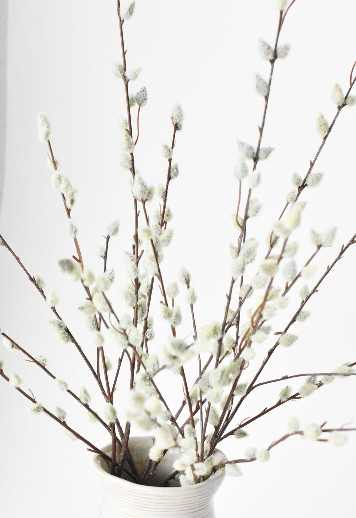 31" Faux Pussy Willow Stem