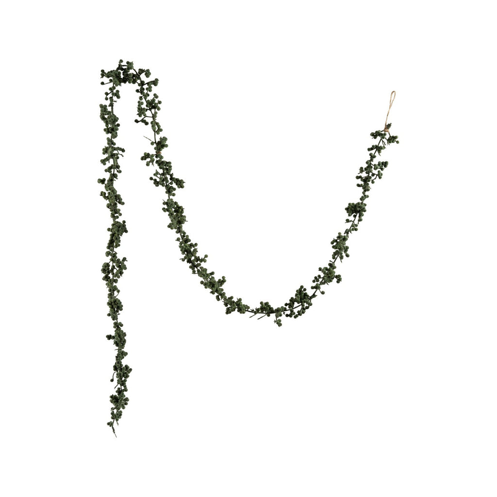 72" Green Flocked Foam Ball Garland – Christmas & Holiday Decor
