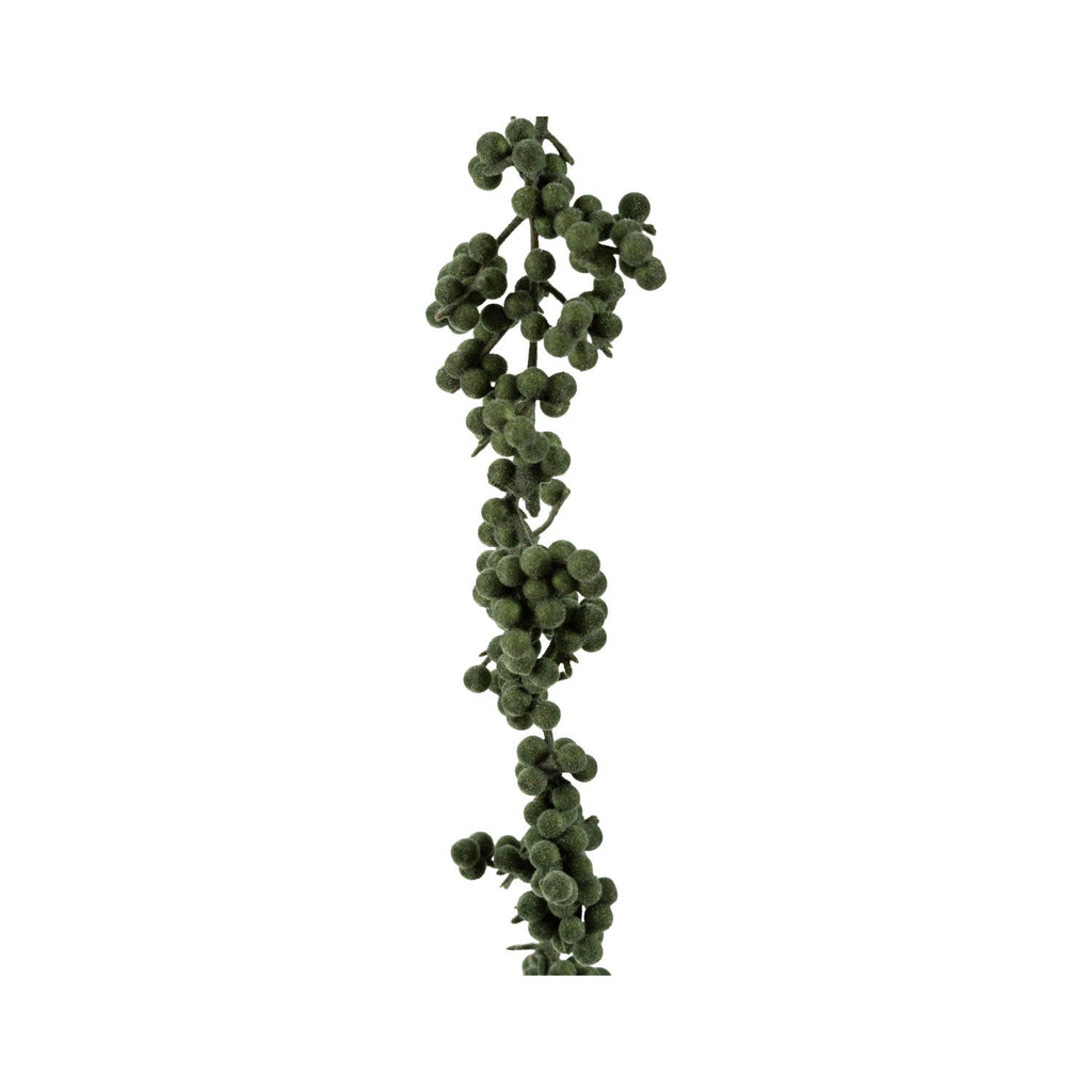 72" Green Flocked Foam Ball Garland – Christmas & Holiday Decor