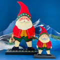 Hand-Painted Wooden Belsnickel Santas, Pair