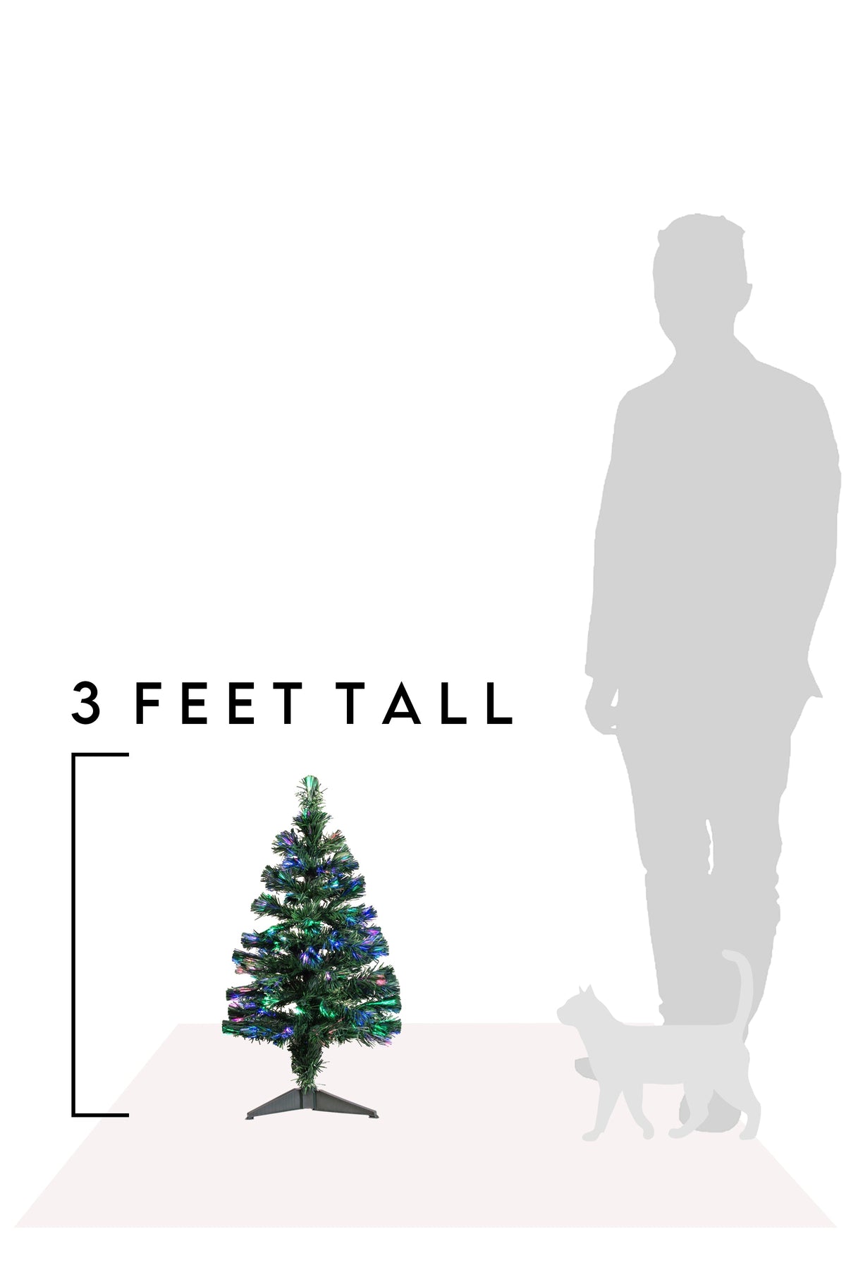 3' Fiber Optic Halloween Tree