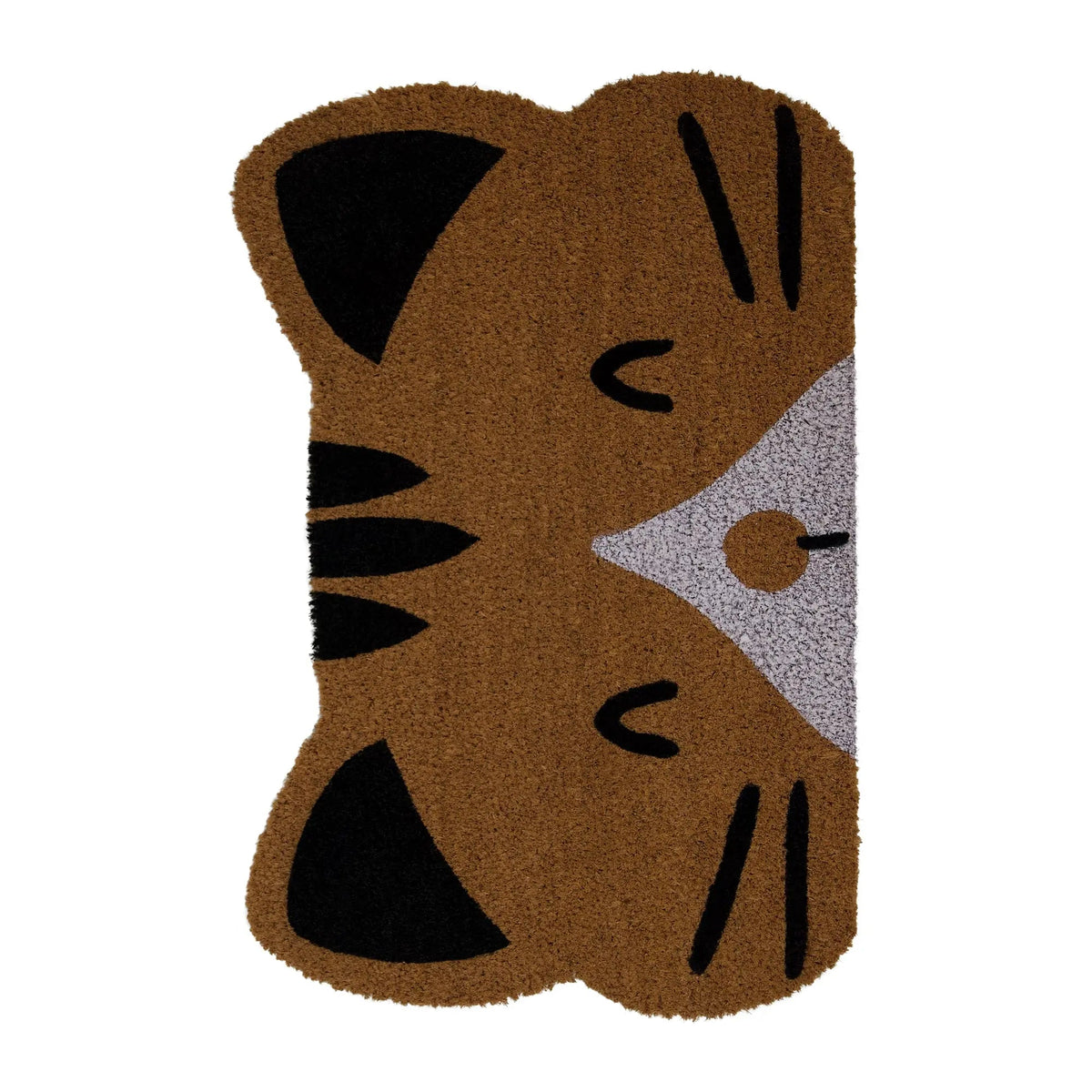 Huntley Pet Cat Print Natural Coir Door Mat with Anti Slipping