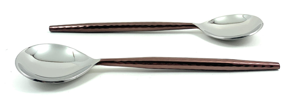 Stainless Steel Tablespoons Set of 6 Piecces-Brown