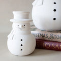 White Terracotta Snowman Figurine