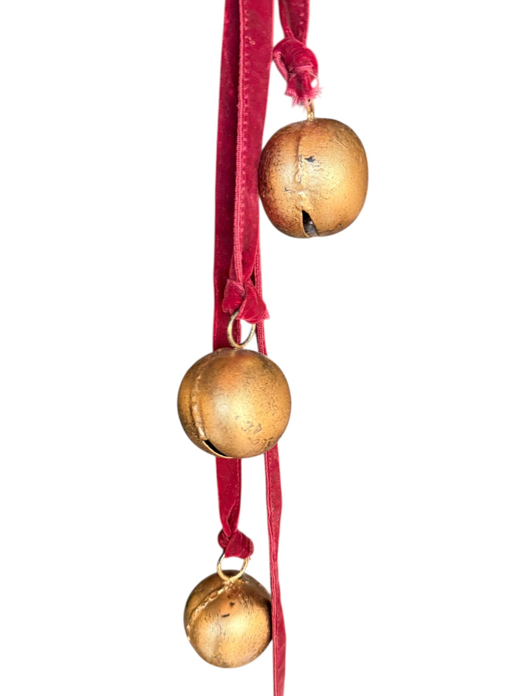 Red Velvet & Gold Bell Door Hanger
