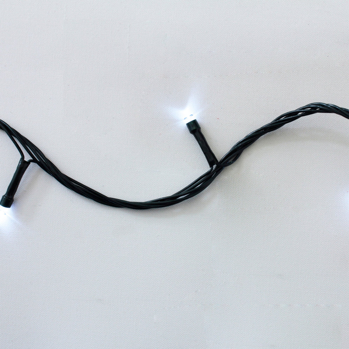 100 LED Green Wire Waterproof String Lights – White