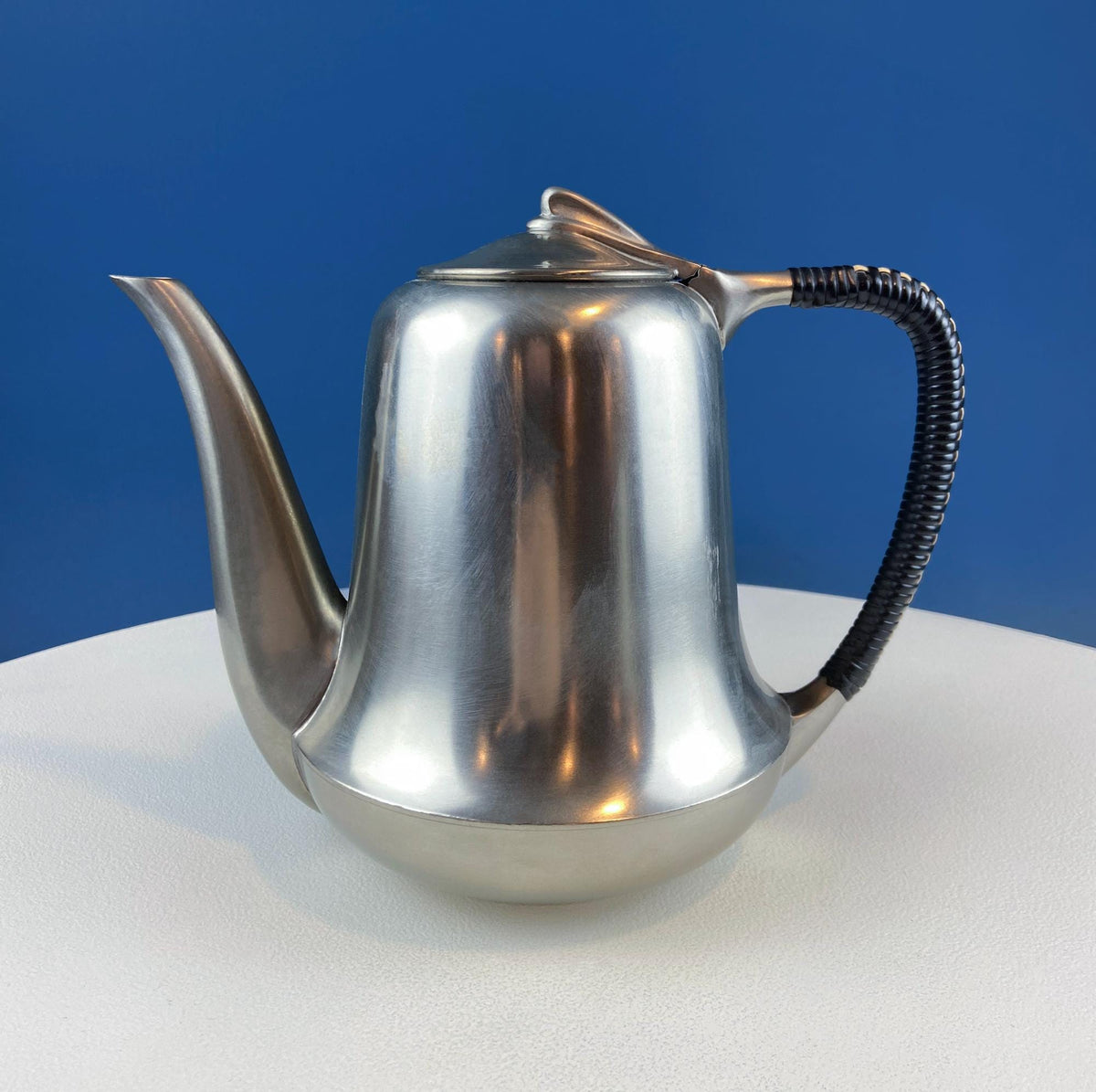 Metawa Holland Pewter Coffee & Tea Set with Filigree Tray, 6 Pieces