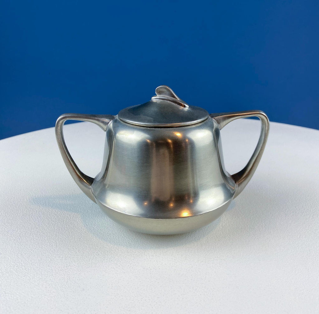 Metawa Holland Pewter Coffee & Tea Set with Filigree Tray, 6 Pieces
