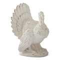 The Harvest Centerpiece bundle: 10" whitewashed resin turkey