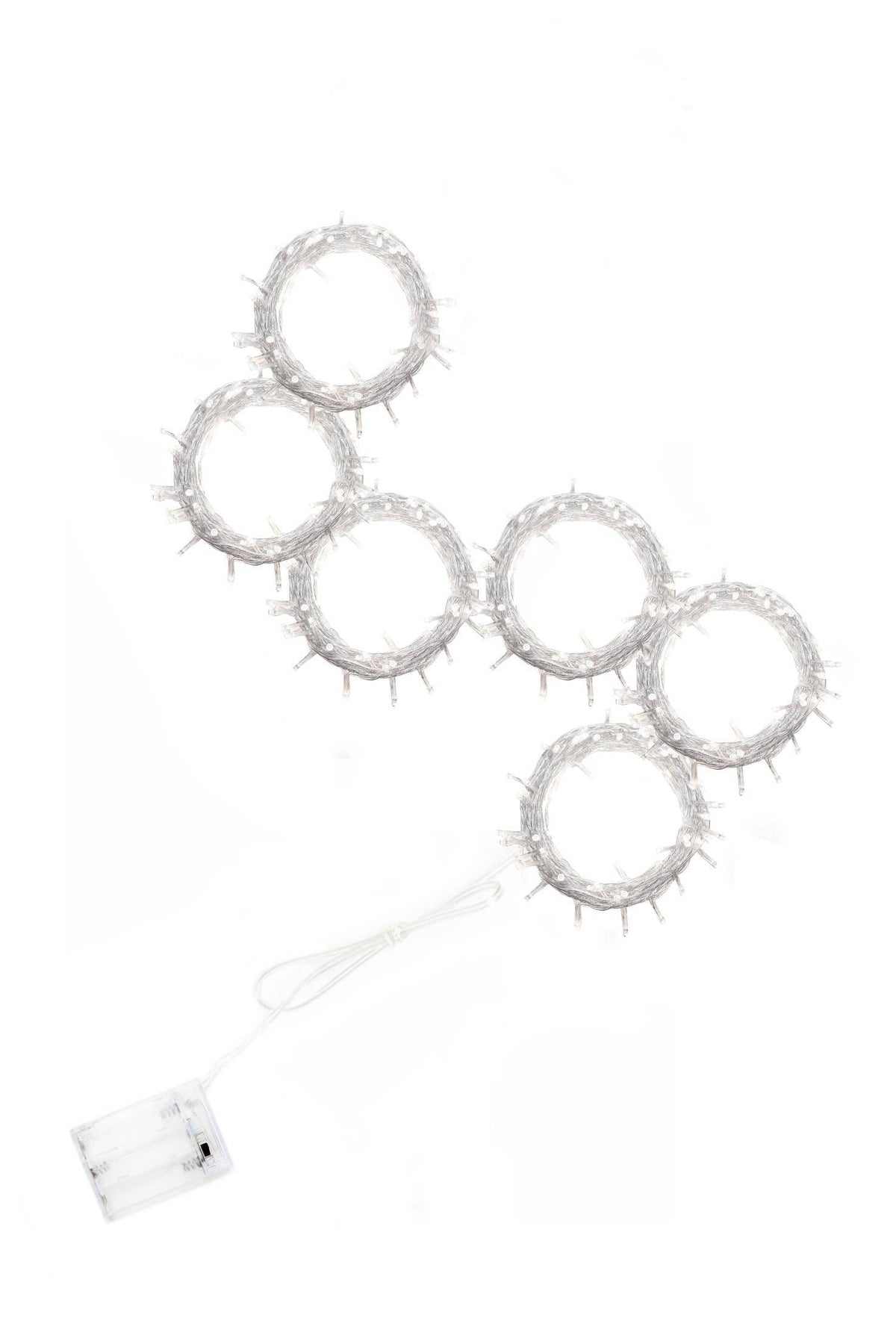 96 LED 6 Strand Curtain Light (Warm White) - Battery Operated