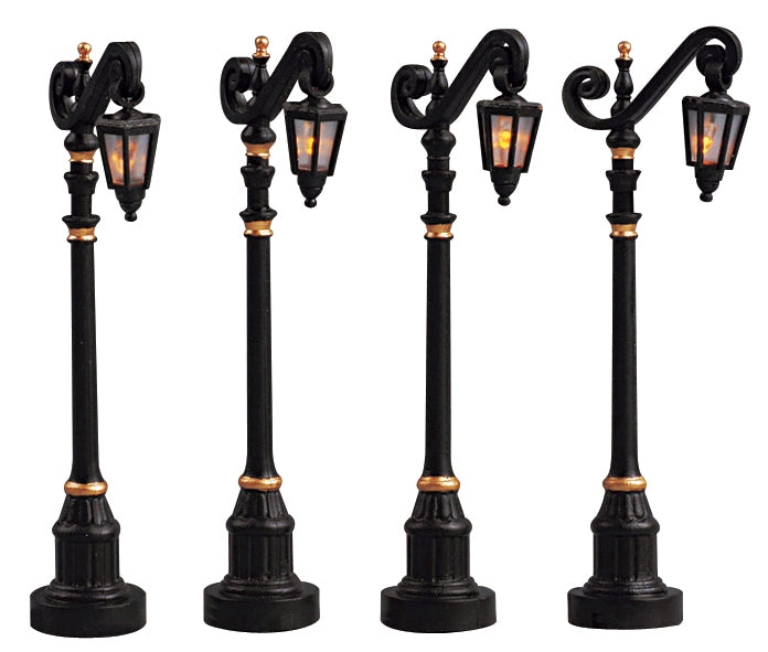 Advent Candlelight Mantel bundle: Colonial street lamps, set of 4