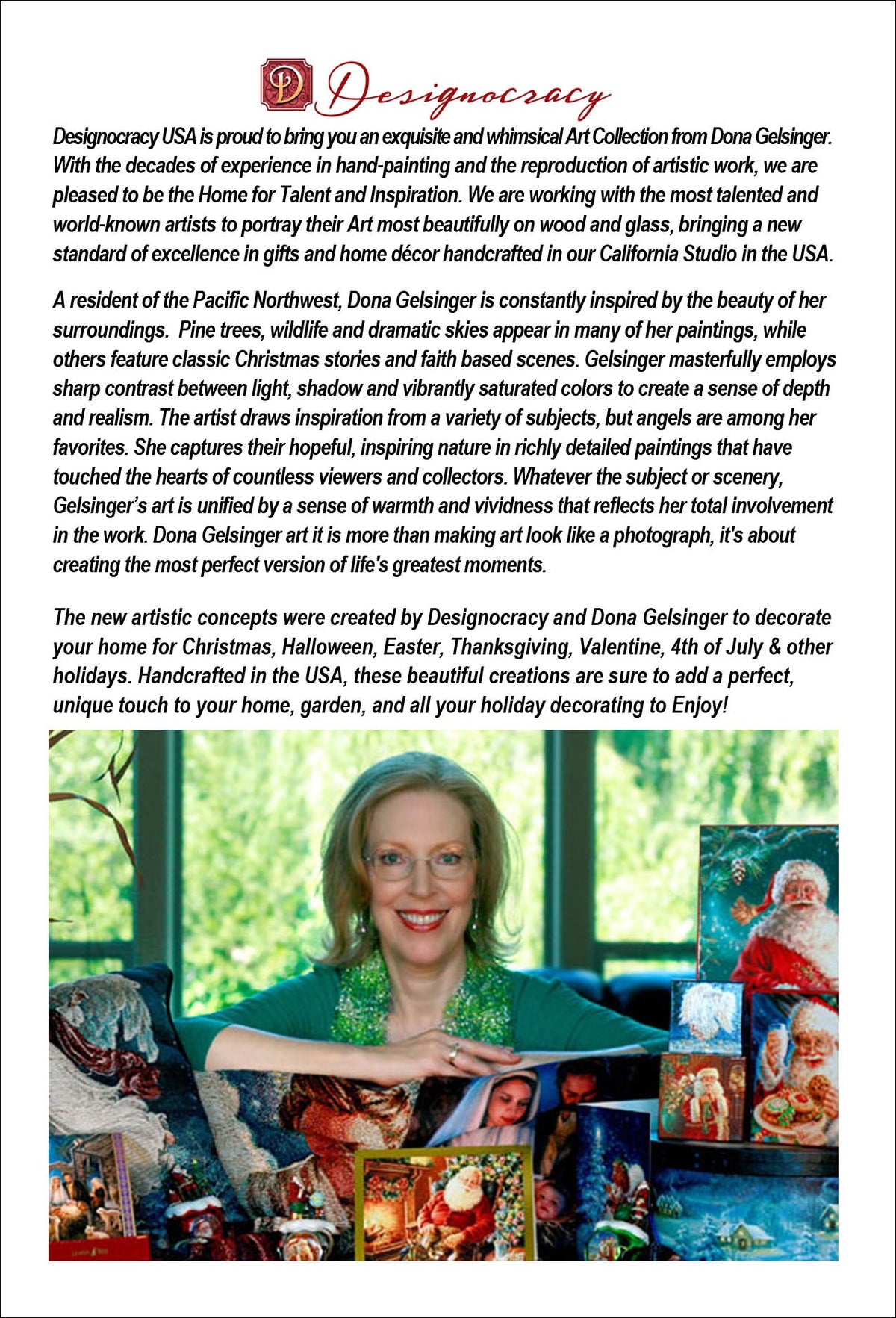 Nativity-Themed Christmas Tree Set Outdoor Indoor Decor Wooden Christmas Decoration by D. Gelsinger Christmas Decor - 8191503F-DG-G