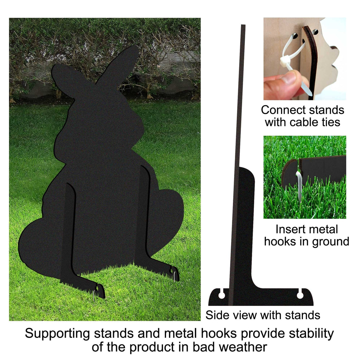 Easter Bunny Decor - Stacking Bunny Set of 2 Family Yard Sign by Jamie Mills-Price - Easter Spring Decor - 8154430F-S2-MP